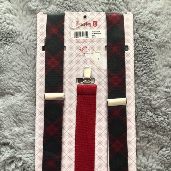 Christmas Plaid suspenders - Picture 2 of 2